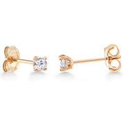 10K Solid Yellow Gold 6MM, 5MM ,4MM, 3MM & 2MM Studs, Gold CZ Earrings, Cartilage Studs, 10K Tiny Gold Stud